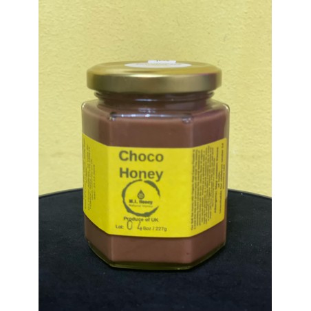 CHOCO Honey - Yorkshire Soft Set Honey infused with Organic Cacao 227g