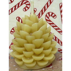 Pine Cone - Christmas Story Pure Beeswax Candle Ideal Christmas Gift ~ 98g