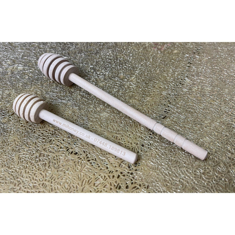 Honey Wood Dipper Drizzler size: mini10 or large15cm Stirring Rod Sticks