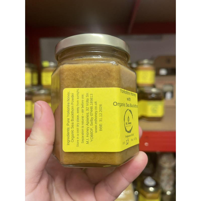 Yorkshire Soft Set Honey infused with Organic Sea Buckthorn 227g