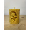 Bear in a Stump Tree Hole Eating Honeycomb, Pure Beeswax Candle, Ideal Gift ~ 200g