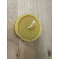 Bear in a Stump Tree Hole Holding a Honey Dipper, Pure Beeswax Candle, Ideal Gift ~ 200g