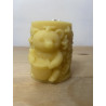 Hungry Bear Eating Honey, Pure Beeswax Candle, Ideal Gift ~ 210g