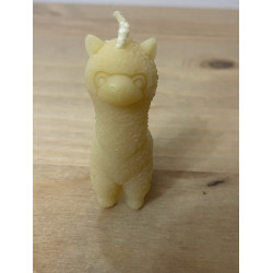 Alpaca, Cute Animal, Pure Beeswax Candle, Ideal Gift ~ 40g