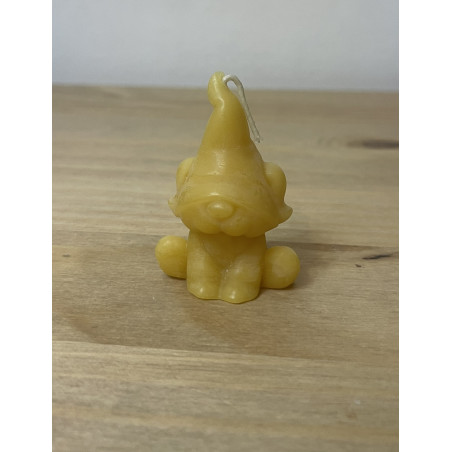 Puppy with Hat, Christmas candle, Cute Animal, Dog, Pure Beeswax Candle, Ideal Gift ~ 23g