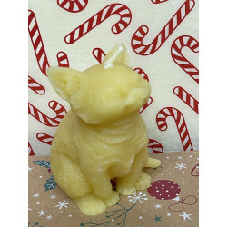 Cute Cat Beeswax Candle, Ideal Gift for Animal Lovers or Home Decor ~87g