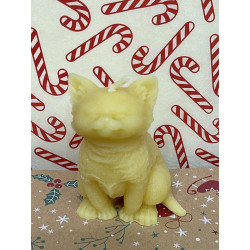 Cute Cat Beeswax Candle, Ideal Gift for Animal Lovers or Home Decor ~87g