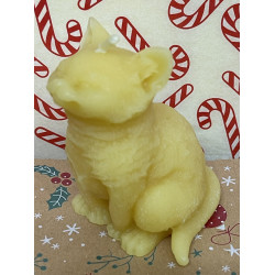 Cute Cat Beeswax Candle, Ideal Gift for Animal Lovers or Home Decor ~87g