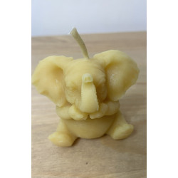 Elephant Beeswax Candle 6.5cm height, Ideal Gift for Animal Lovers or Home Decor ~60g