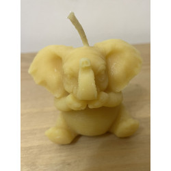 Elephant Beeswax Candle 7.5cm height, Ideal Gift for Animal Lovers or Home Decor ~120g