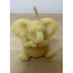 Elephant Beeswax Candle 7.5cm height, Ideal Gift for Animal Lovers or Home Decor ~120g