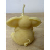 Elephant Beeswax Candle 7.5cm height, Ideal Gift for Animal Lovers or Home Decor ~120g