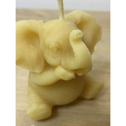 Elephant Beeswax Candle 7.5cm height, Ideal Gift for Animal Lovers or Home Decor ~120g