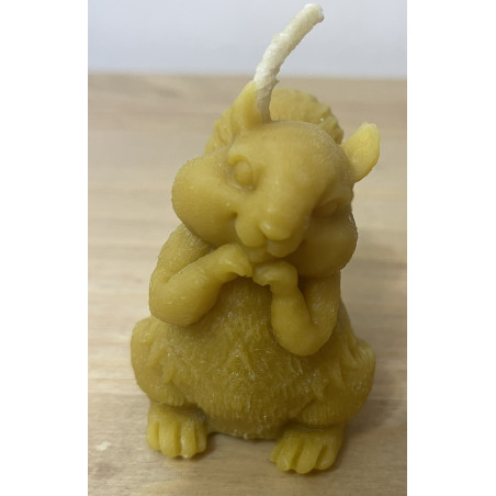 Squirrel Beeswax Candle, Ideal Gift for Animal Lovers or Home Decor ~95g