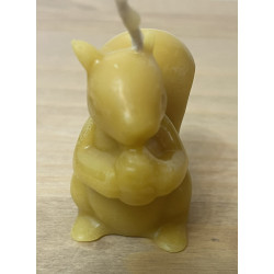 Hungry Squirrel Beeswax Candle, Ideal Gift for Animal Lovers or Home Decor ~54g