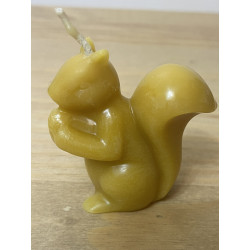 Hungry Squirrel Beeswax Candle, Ideal Gift for Animal Lovers or Home Decor ~54g