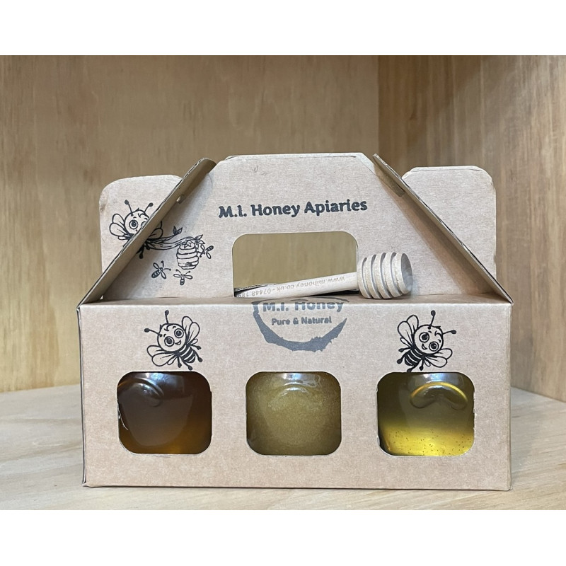 Honey gift set of 3 jars x 125g Mix&Match