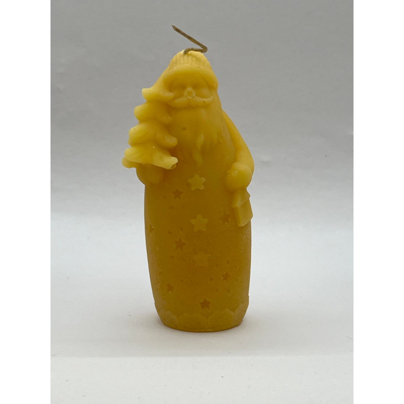 Santa Claus,  Pure Beeswax Candle, Ideal Christmas Gift, Home Decor ~ 9cm