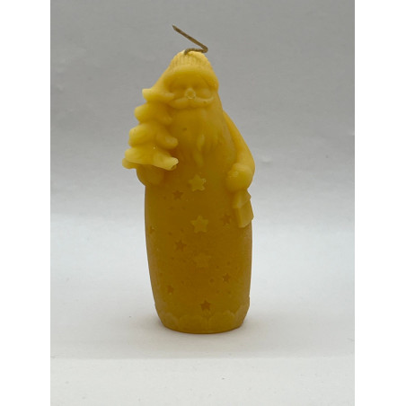 Santa Claus,  Pure Beeswax Candle, Ideal Christmas Gift, Home Decor ~ 9cm