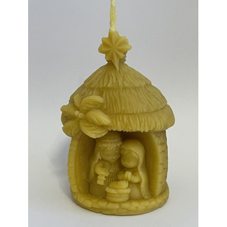 Nativity scene - Baby Jesus Birth, Pure Beeswax Candle, Ideal Christmas Gift, Home Decor ~ 8cm