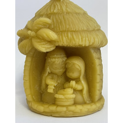 Nativity scene - Baby Jesus Birth, Pure Beeswax Candle, Ideal Christmas Gift, Home Decor ~ 8cm