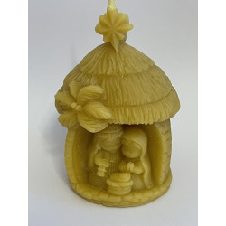 Nativity scene - Baby Jesus Birth, Pure Beeswax Candle, Ideal Christmas Gift, Home Decor ~ 8cm