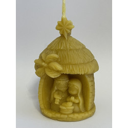 Nativity scene - Baby Jesus Birth, Pure Beeswax Candle, Ideal Christmas Gift, Home Decor ~ 8cm