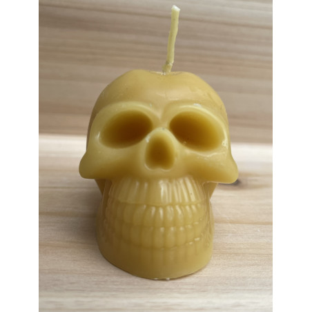 3D Skull Beeswax Candle, Ideal Halloween Gift or Gothic Home Decor ~100g
